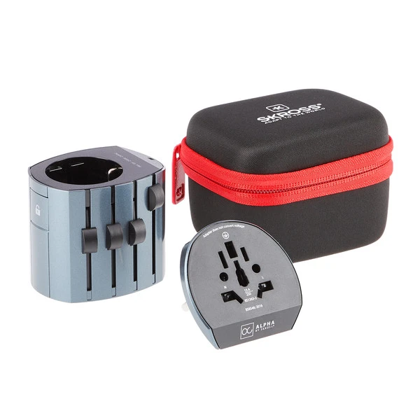 SKROSS ALPHA BY SKROSS Reisestecker GREY METALLIC 3 SKROSS ALPHA BY SKROSS Reisestecker GREY METALLIC