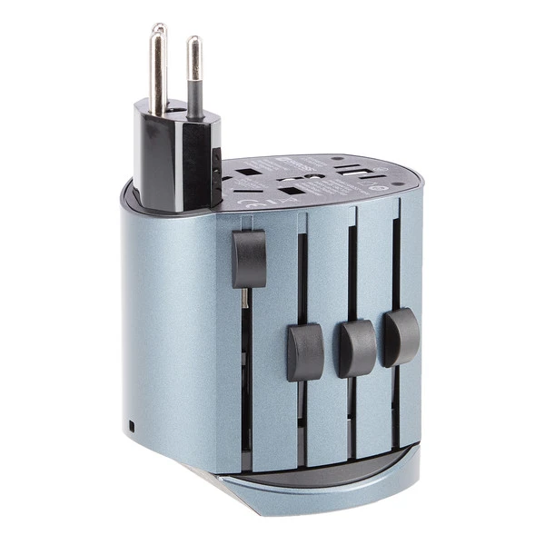 SKROSS ALPHA BY SKROSS Reisestecker GREY METALLIC 5 SKROSS ALPHA BY SKROSS Reisestecker GREY METALLIC – Bild 3