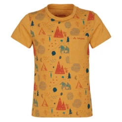 Vaude KIDS TAMMAR AOP T-SHIRT Kinder T-Shirt BURNT YELLOW