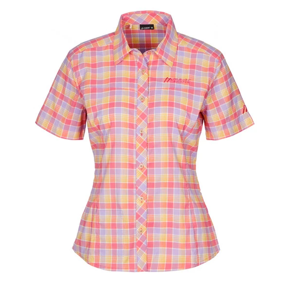 Maier Sports KENDRA S/S W Damen Outdoor Hemd RED/YELLOW CHECK 3 Maier Sports KENDRA S/S W Damen Outdoor Hemd RED/YELLOW CHECK