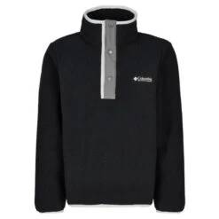 Columbia HELVETIA HALF SNAP FLEECE Kinder Fleecepullover BLACK, CITY GRE