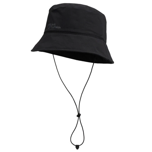 Jack Wolfskin RAIN BUCKET HAT Unisex Regenhut BLACK 3 Jack Wolfskin RAIN BUCKET HAT Unisex Regenhut BLACK